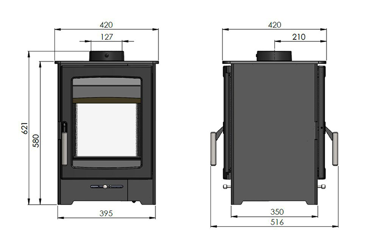 Parkray Aspect 4 Double Sided Sizes